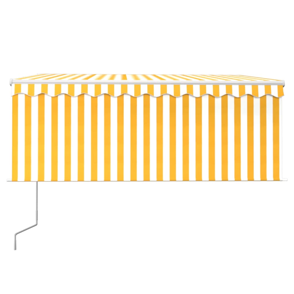 vidaXL Automatyczna markiza z zasłoną, LED i czujnikiem, 3,5x2,5 m