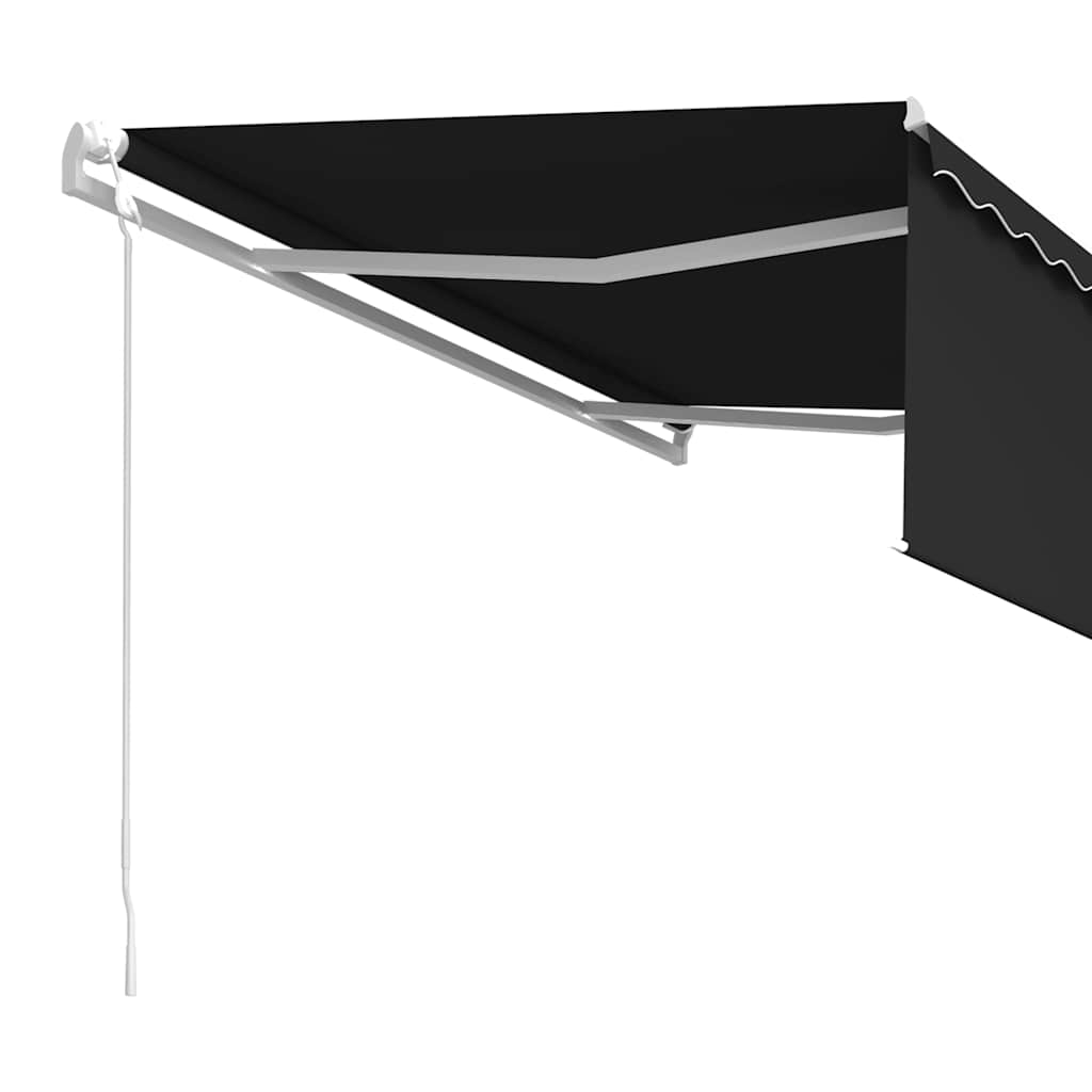 vidaXL Automatycznie zwijana markiza z zasłoną, 4x3 m, antracytowa
