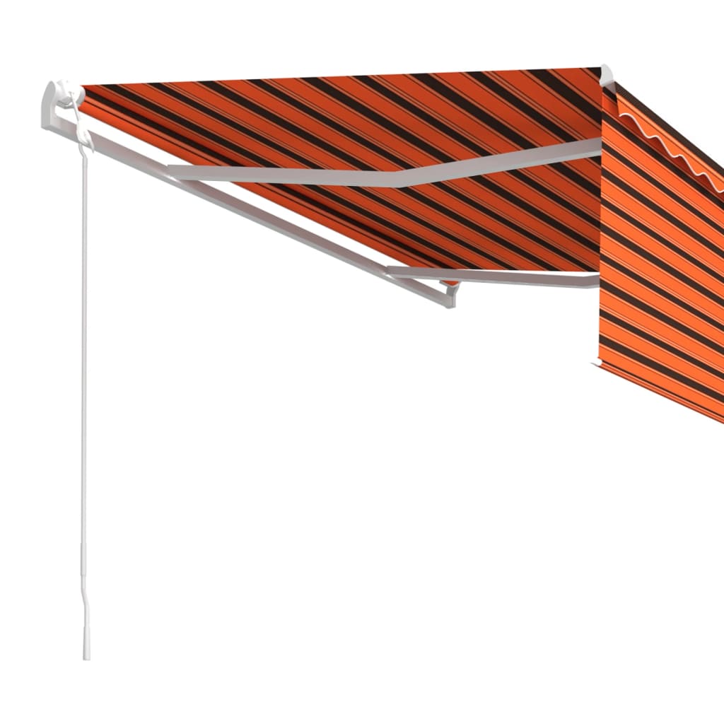 vidaXL Automatyczna markiza z zasłoną, 4,5x3 m, pomarańcz-brąz