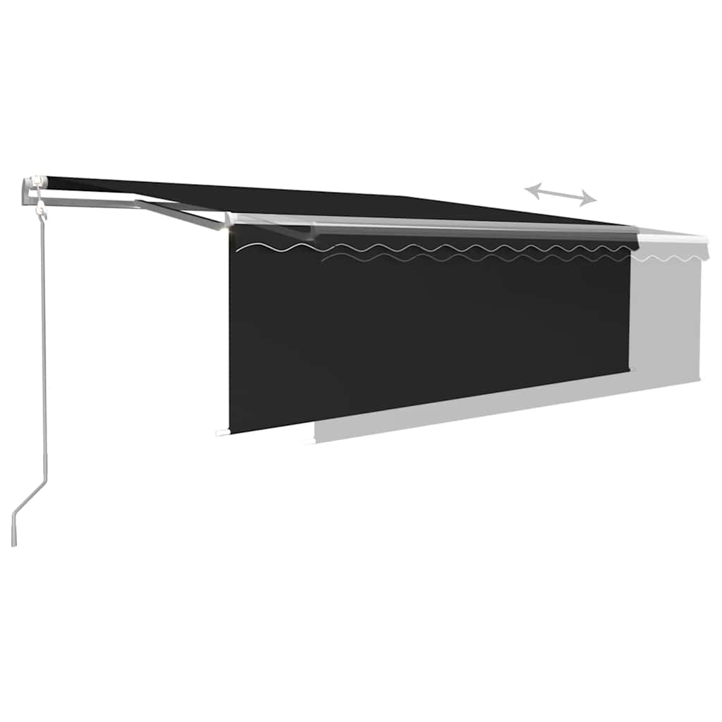 vidaXL Automatyczna markiza z zasłoną, LED i czujnikiem, 4,5x3 m