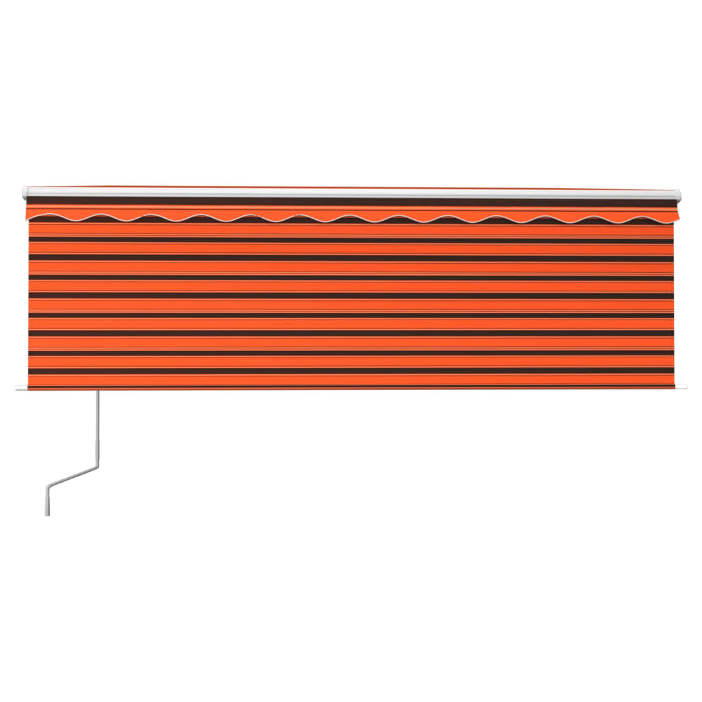 vidaXL Automatyczna markiza z zasłoną, LED i czujnikiem, 4,5x3 m