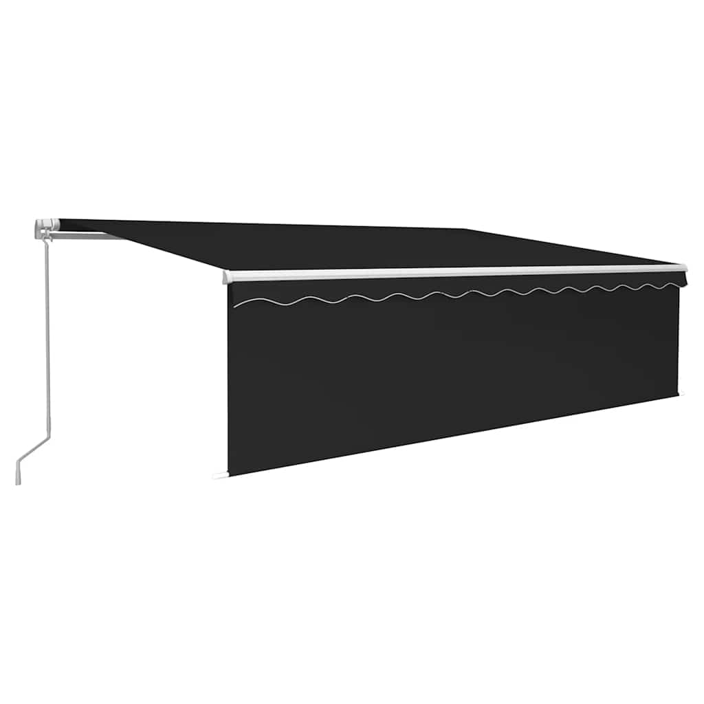 vidaXL Ręcznie zwijana markiza z zasłoną, 5x3 m, antracytowa