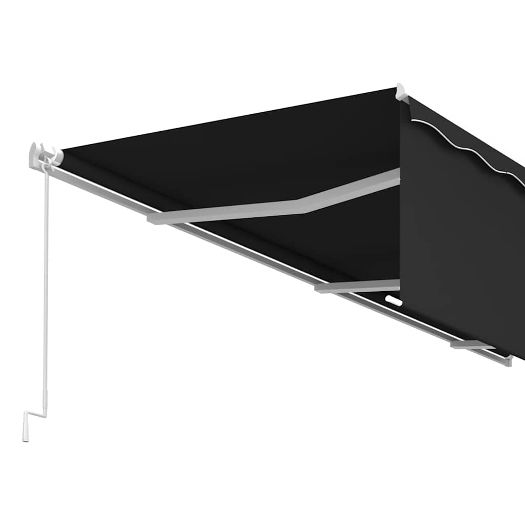 vidaXL Ręcznie zwijana markiza z zasłoną, 6x3 m, antracytowa