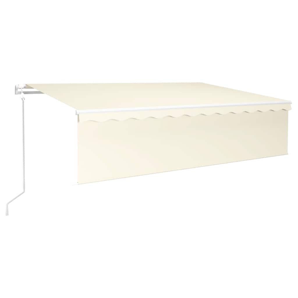 vidaXL Automatycznie zwijana markiza z zasłoną, 6x3 m, kremowa