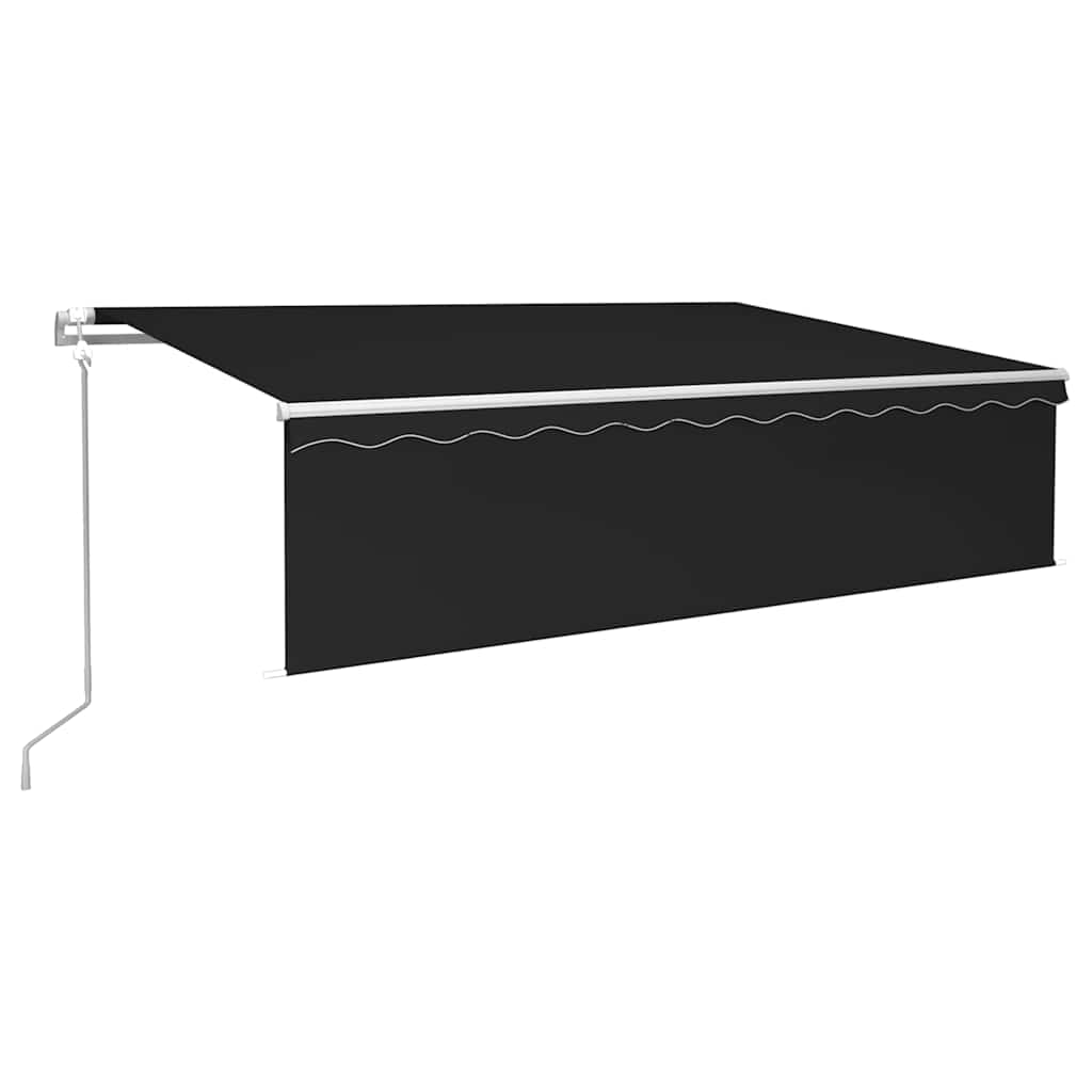 vidaXL Automatycznie zwijana markiza z zasłoną, 6x3 m, antracytowa