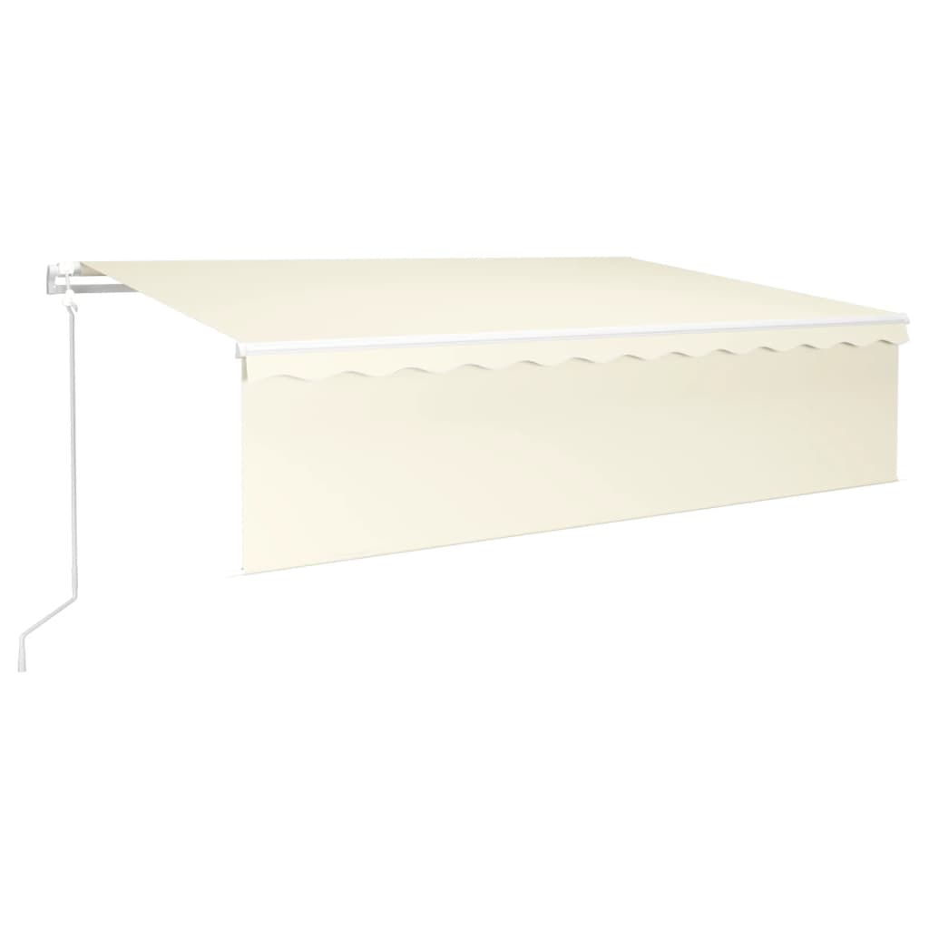 vidaXL Automatycznie zwijana markiza, LED i czujnik wiatru, 6x3 m