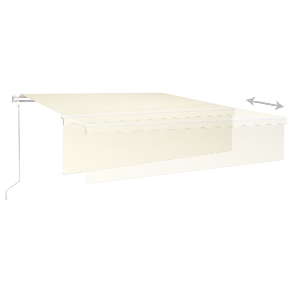 vidaXL Automatycznie zwijana markiza, LED i czujnik wiatru, 6x3 m