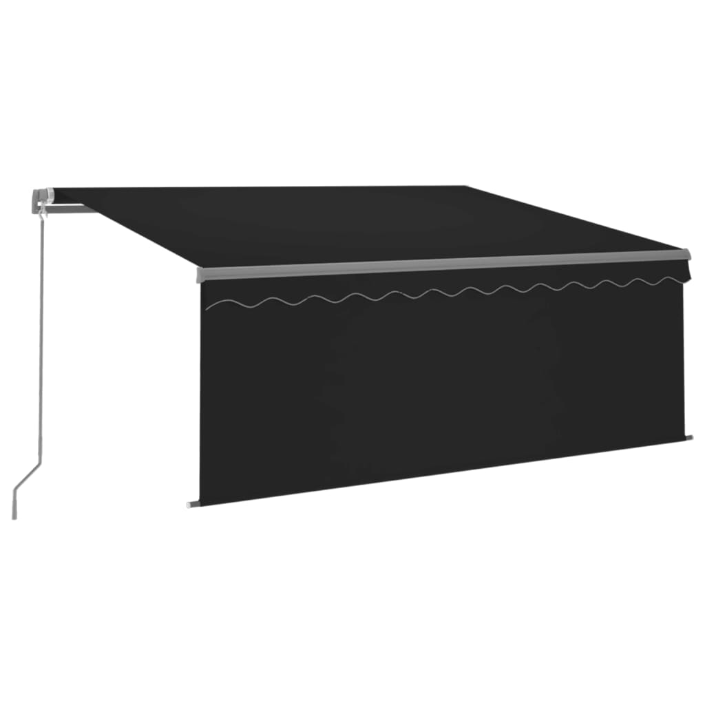 vidaXL Ręcznie zwijana markiza z zasłoną, 3x2,5 m, antracytowa