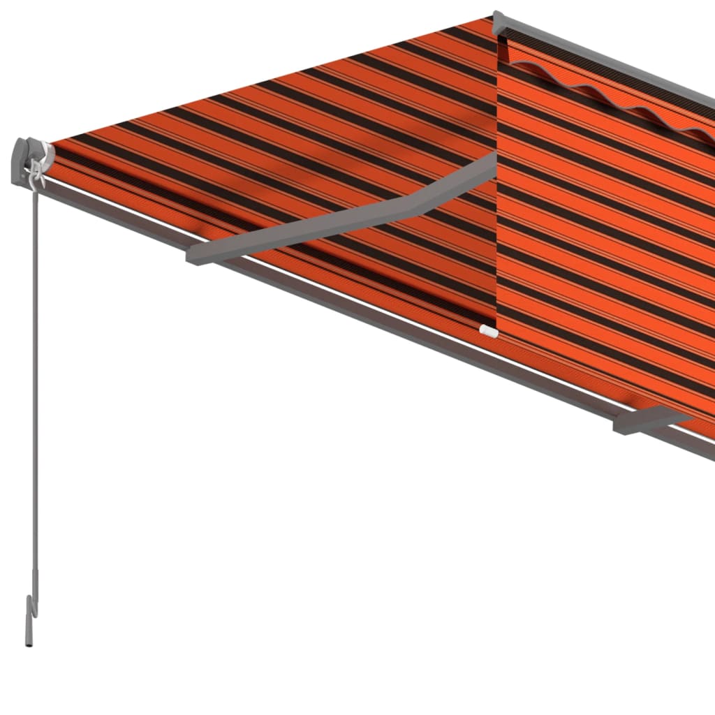 vidaXL Ręcznie zwijana markiza z zasłoną zacieniającą i LED, 3x2,5 m