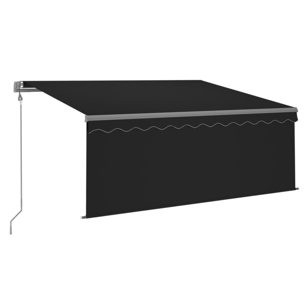 vidaXL Automatycznie zwijana markiza z zasłoną, 3x2,5 m, antracytowa