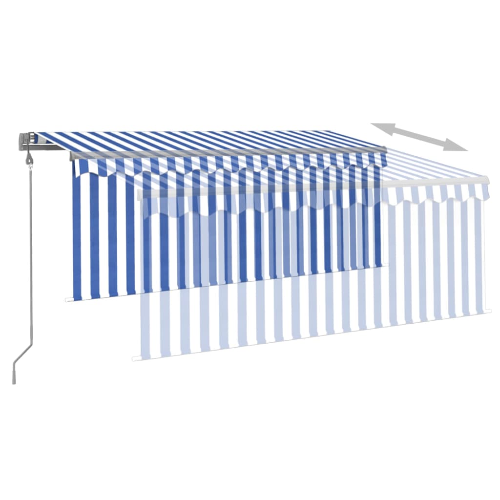 vidaXL Automatyczna markiza z zasłoną, LED i czujnikiem, 3x2,5 m