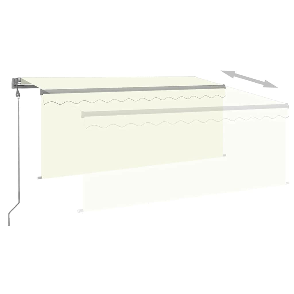 vidaXL Automatyczna markiza z zasłoną, LED i czujnikiem, 3x2,5 m