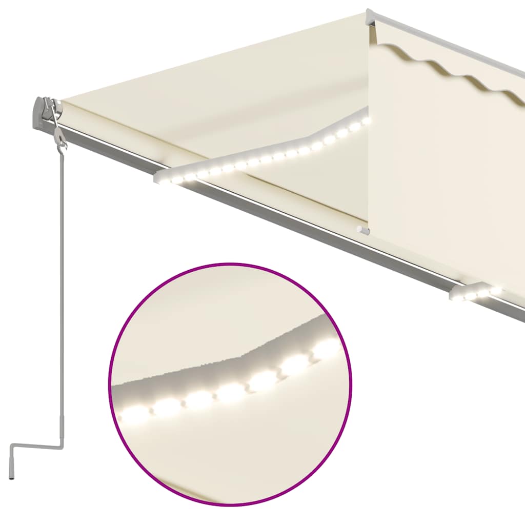 vidaXL Automatyczna markiza z zasłoną, LED i czujnikiem, 3x2,5 m
