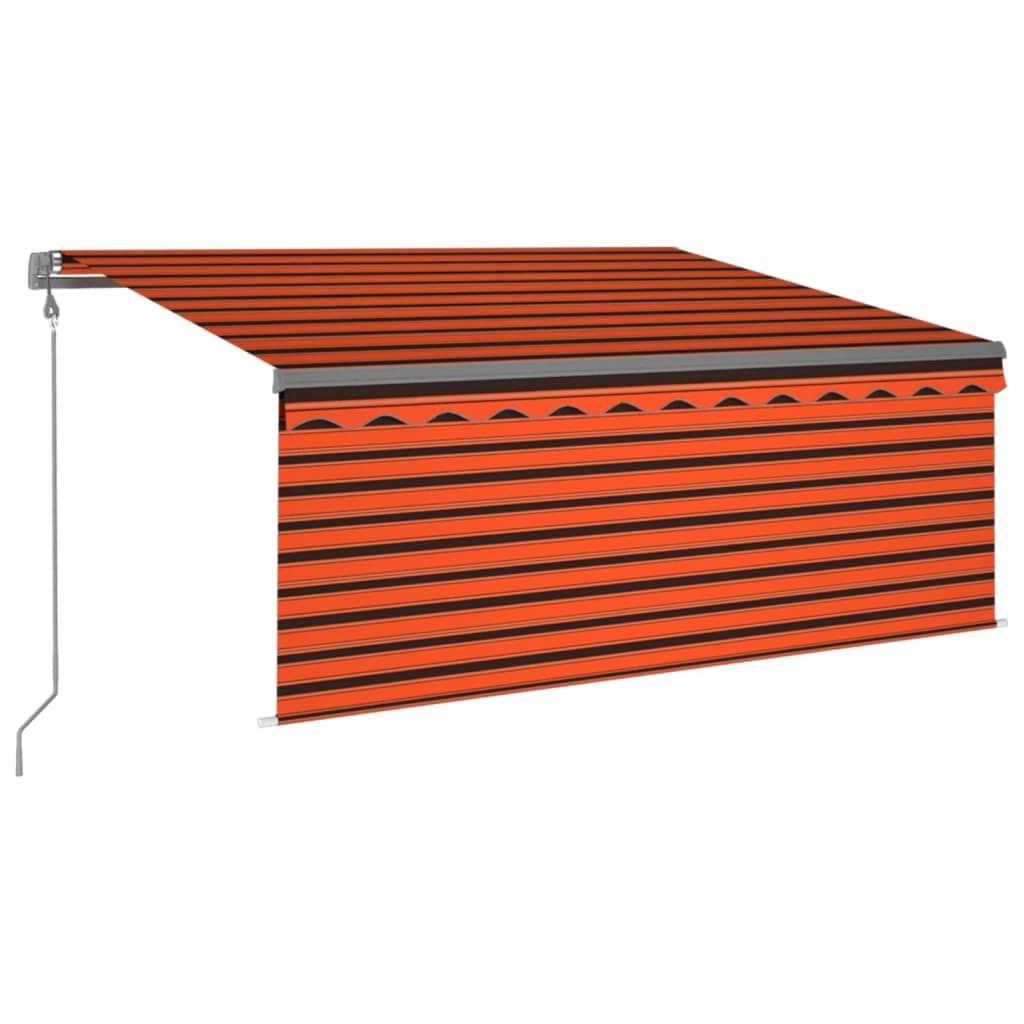 vidaXL Automatyczna markiza z zasłoną, LED i czujnikiem, 3x2,5 cm