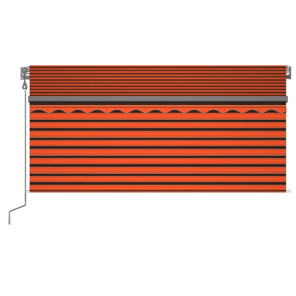 vidaXL Automatyczna markiza z zasłoną, LED i czujnikiem, 3x2,5 cm