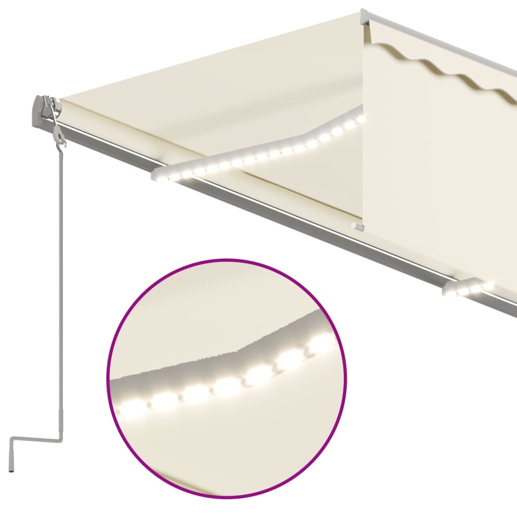 vidaXL Automatyczna markiza z zasłoną, LED i czujnikiem, 3,5x2,5 m