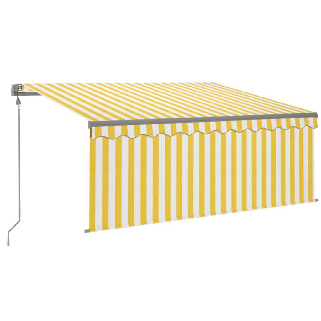 vidaXL Automatyczna markiza z zasłoną, LED i czujnikiem, 3,5x2,5 m