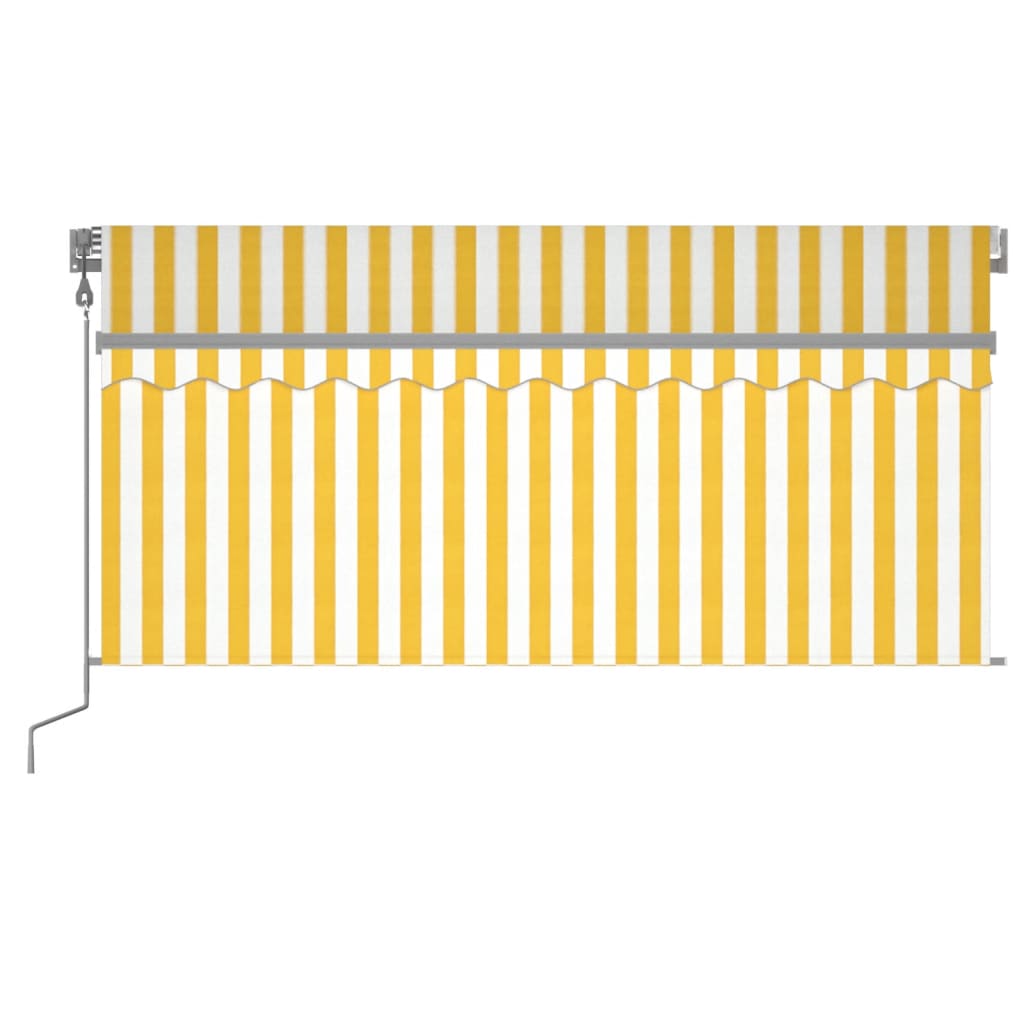 vidaXL Automatyczna markiza z zasłoną, LED i czujnikiem, 3,5x2,5 m