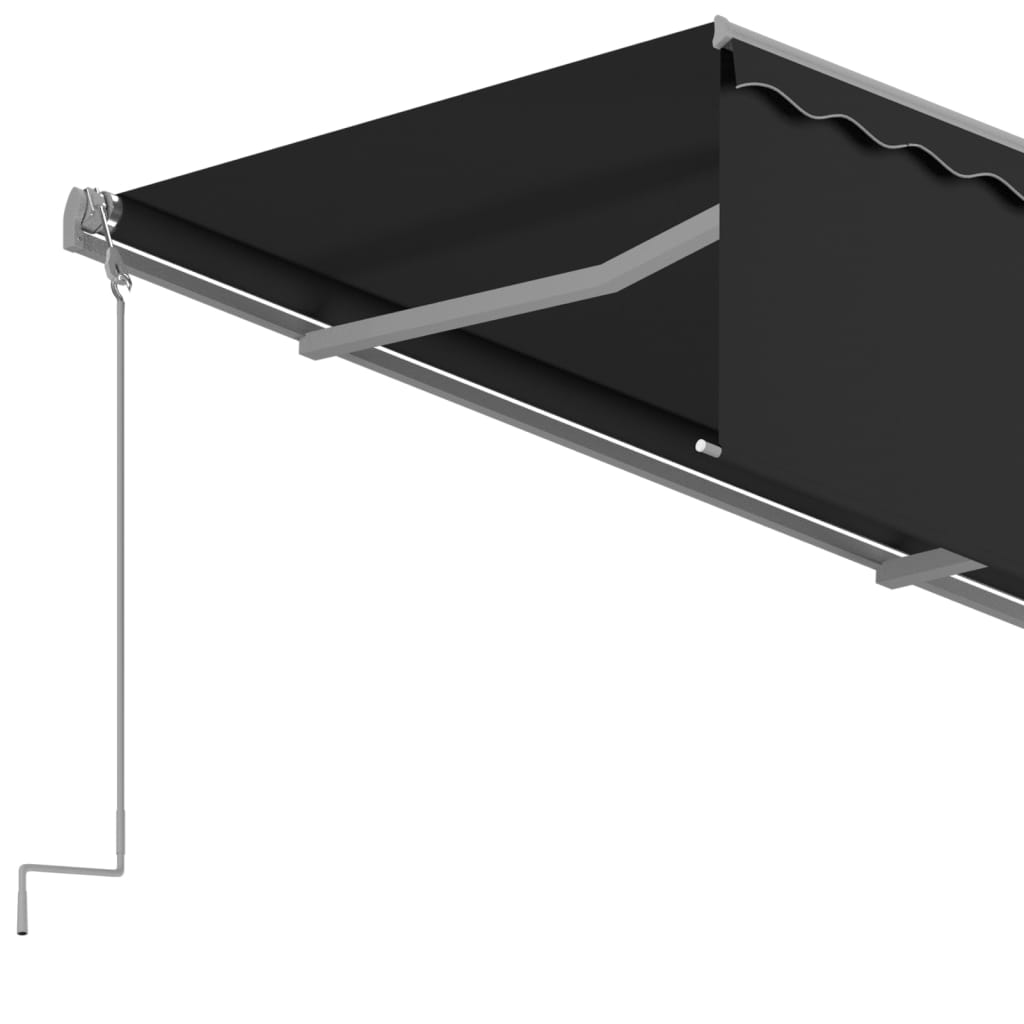 vidaXL Ręcznie zwijana markiza z zasłoną, 4x3 m, antracytowa