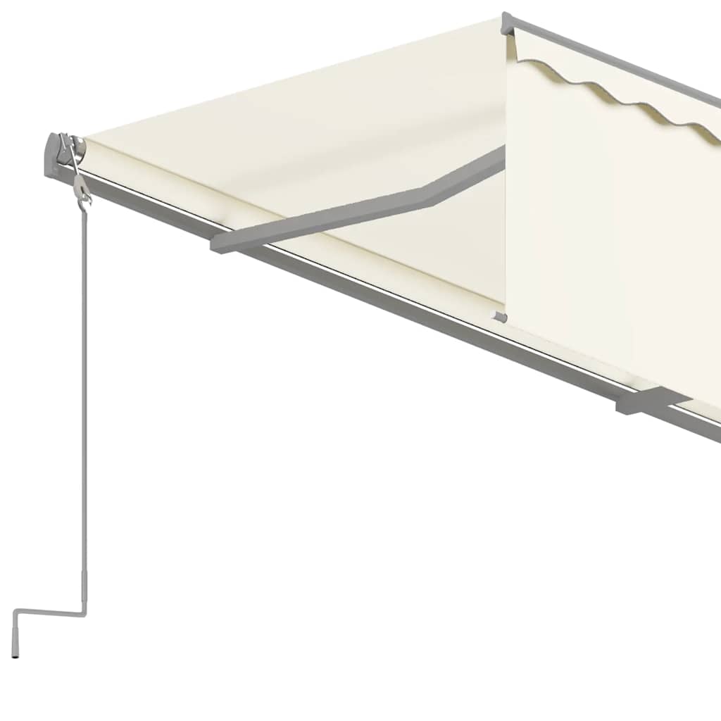 vidaXL Automatycznie zwijana markiza z zasłoną, 4x3 m, kremowa