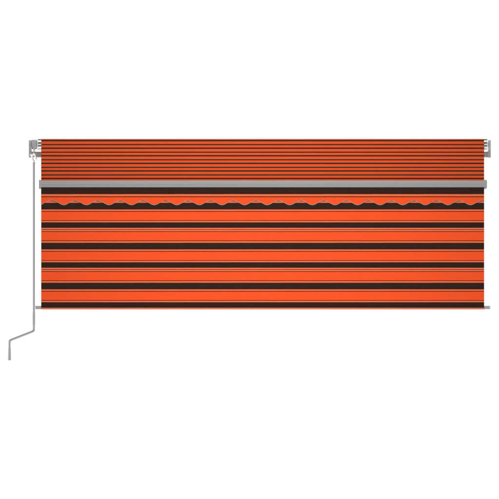 vidaXL Automatyczna markiza z zasłoną, LED i czujnikiem wiatru, 4x3 m