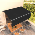 vidaXL Ręcznie zwijana markiza z zasłoną, 4,5x3 m, antracytowa