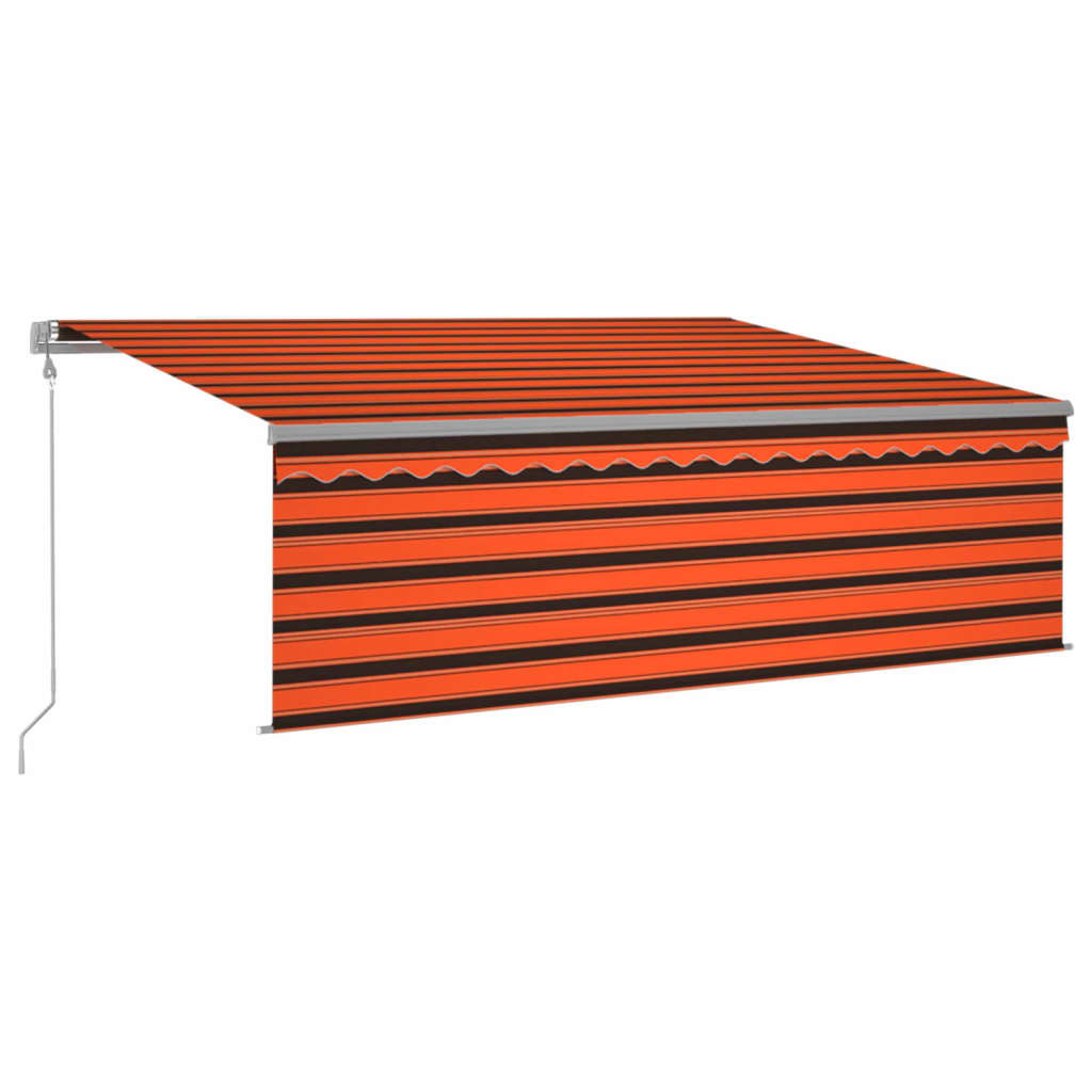 vidaXL Automatyczna markiza z zasłoną, 4,5x3 m, pomarańcz-brąz