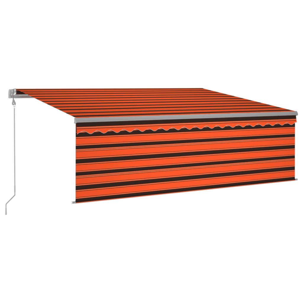 vidaXL Automatyczna markiza z zasłoną, LED i czujnikiem, 4,5x3 m