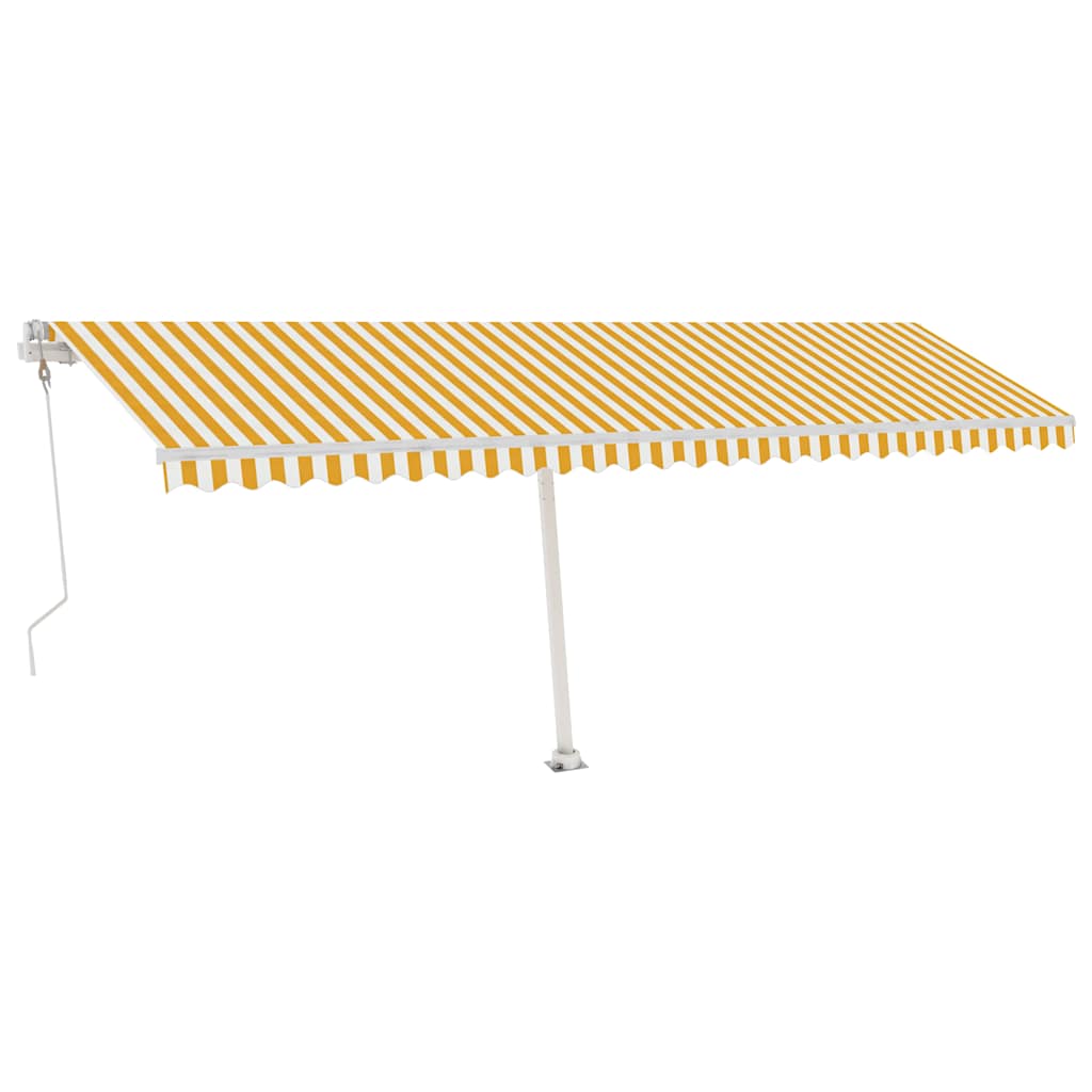 vidaXL Automatycznie zwijana markiza, LED i czujnik wiatru, 600x300 cm