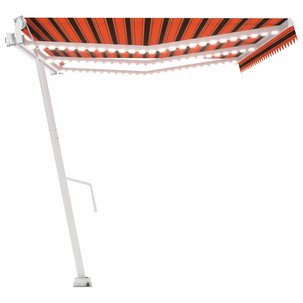 vidaXL Automatycznie zwijana markiza, LED i czujnik wiatru, 600x300 cm