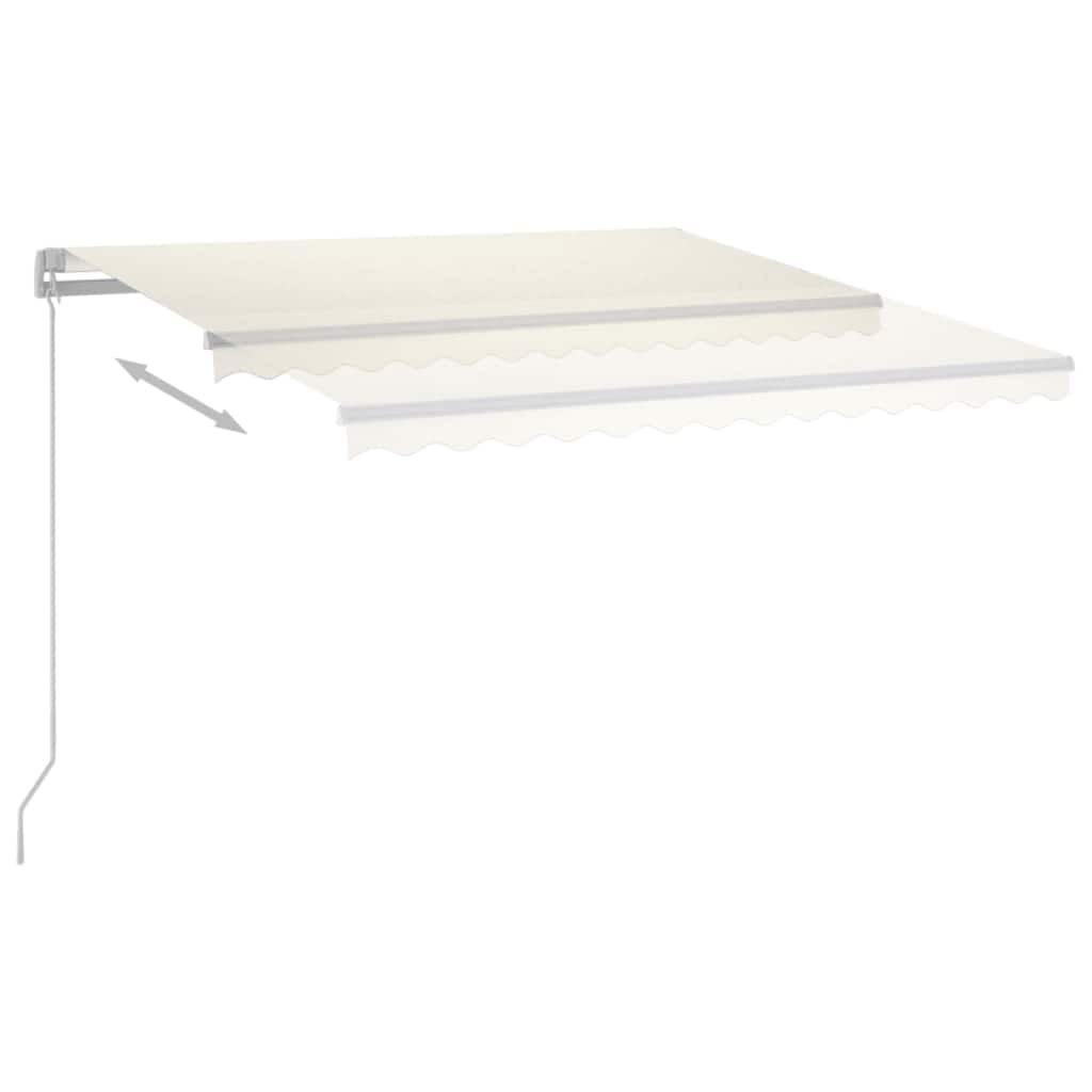 vidaXL Automatycznie zwijana markiza, LED i czujnik wiatru, 3x2,5 m