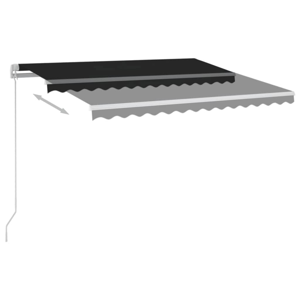vidaXL Automatycznie zwijana markiza, LED i czujnik wiatru, 3x2,5 m