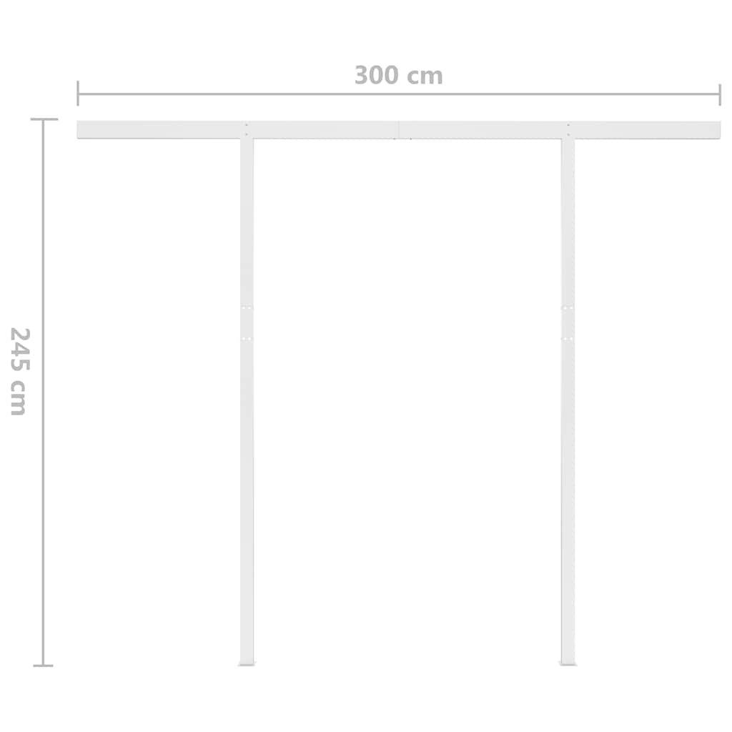 vidaXL Ręcznie zwijana markiza ze słupkami, 3,5x2,5m, antracytowa