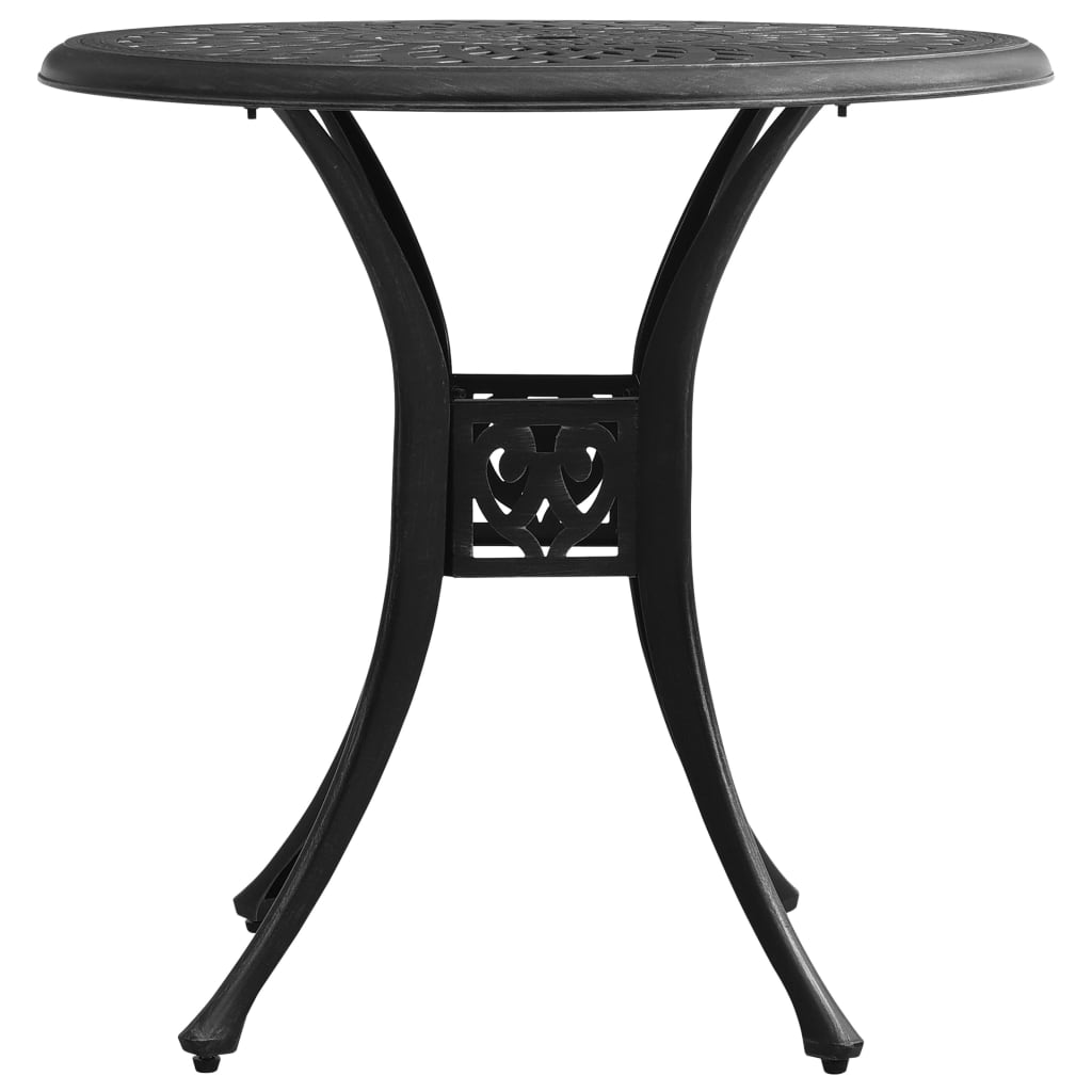 vidaXL 5-cz. zestaw mebli bistro ze stopu aluminium, czarny