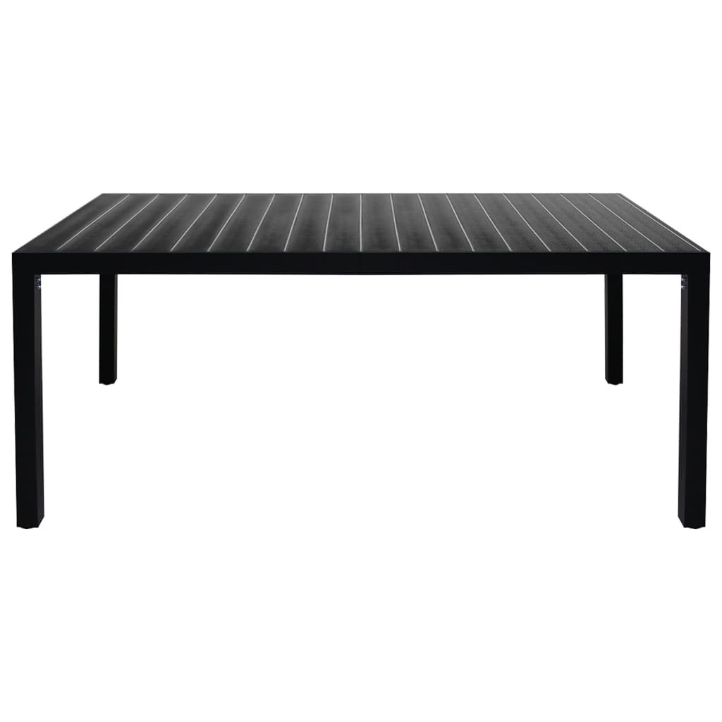 vidaXL 9-cz. zestaw mebli ogrodowych, aluminium, czarny