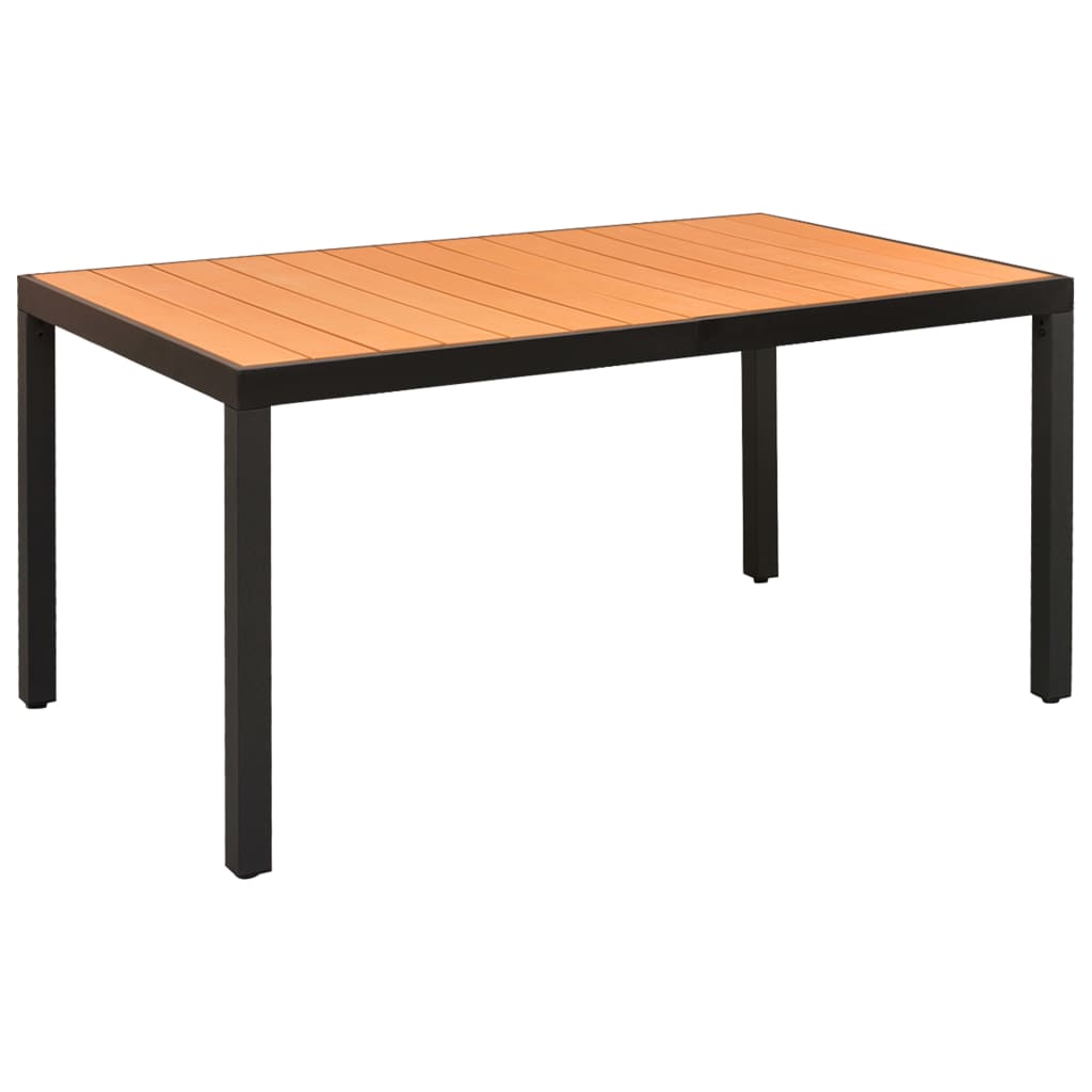 vidaXL 7-częściowy zestaw mebli ogrodowych, aluminium, czarny