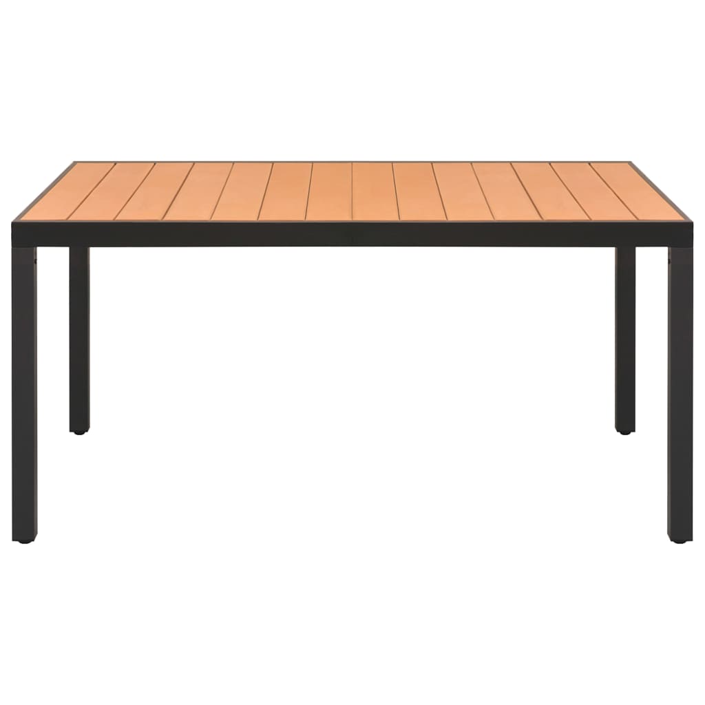 vidaXL 7-częściowy zestaw mebli ogrodowych, aluminium, czarny