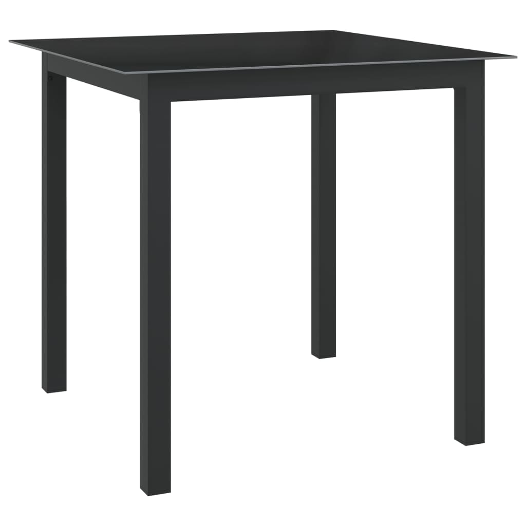 vidaXL 5-cz. zestaw mebli jadalnianych do ogrodu, aluminium, antracyt