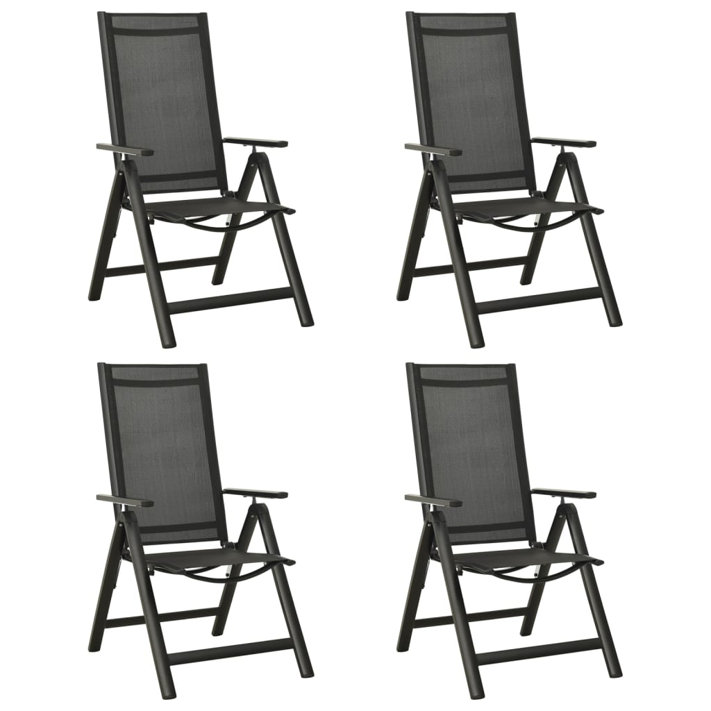 vidaXL 5-cz. zestaw mebli jadalnianych do ogrodu, aluminium, antracyt