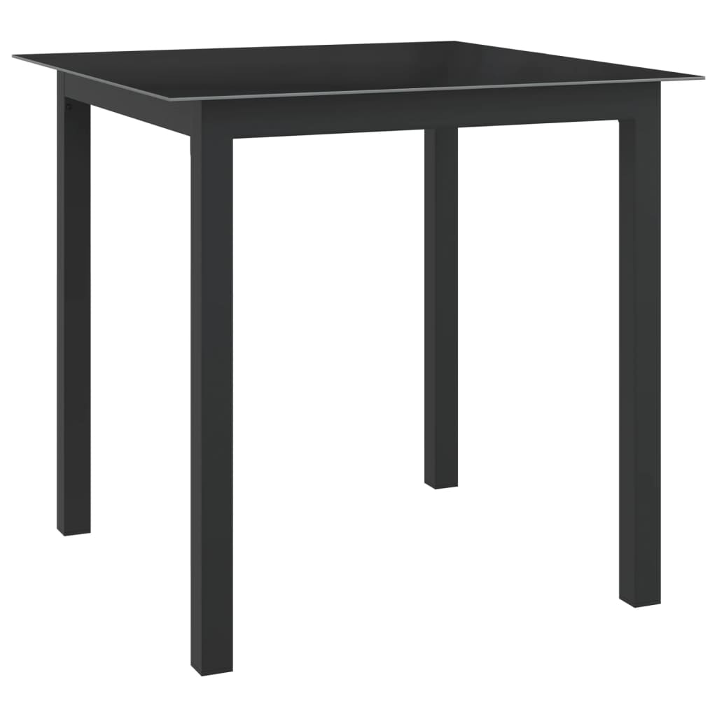 vidaXL 5-cz. zestaw mebli jadalnianych do ogrodu, aluminium, antracyt