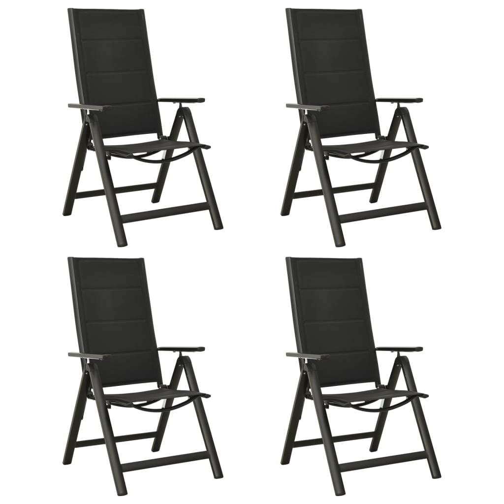 vidaXL 5-cz. zestaw mebli jadalnianych do ogrodu, aluminium, antracyt