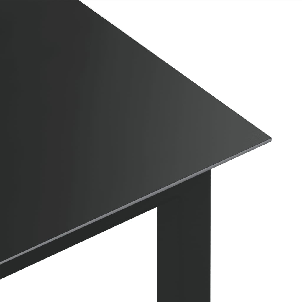 vidaXL 9-częściowy zestaw mebli ogrodowych, aluminium, antracytowy