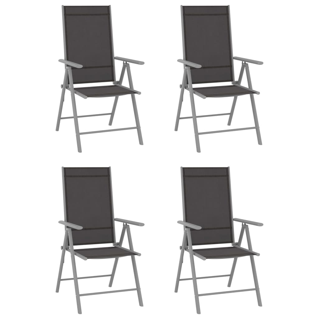 vidaXL 5-cz. zestaw mebli jadalnianych do ogrodu, aluminium/textilene
