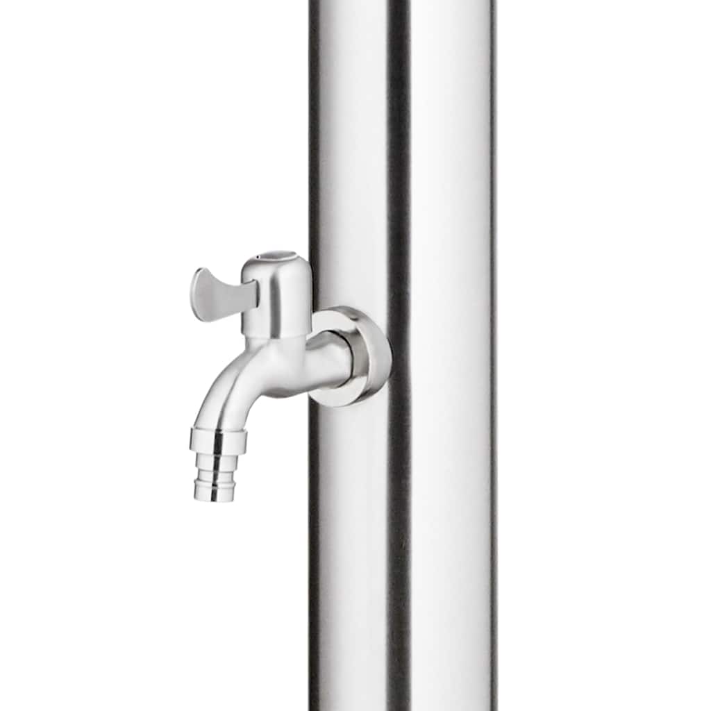 vidaXL Prysznic ogrodowy z brązową podstawą, 220 cm, stal nierdzewna