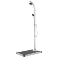 vidaXL Prysznic ogrodowy z szarą podstawą, 220 cm, aluminium