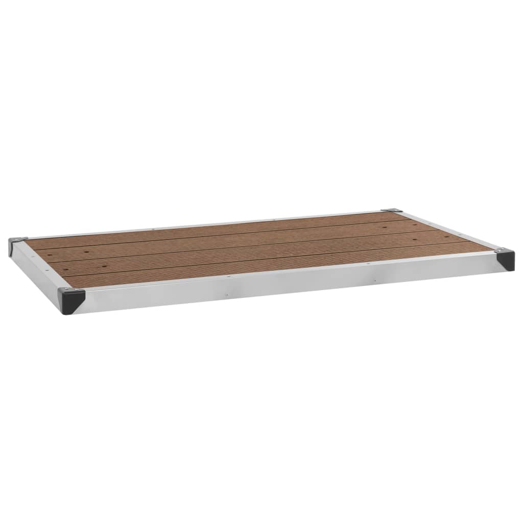 vidaXL Prysznic ogrodowy z brązową podstawą, 220 cm, aluminium