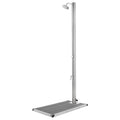 vidaXL Prysznic ogrodowy z szarą podstawą, 220 cm, stal nierdzewna