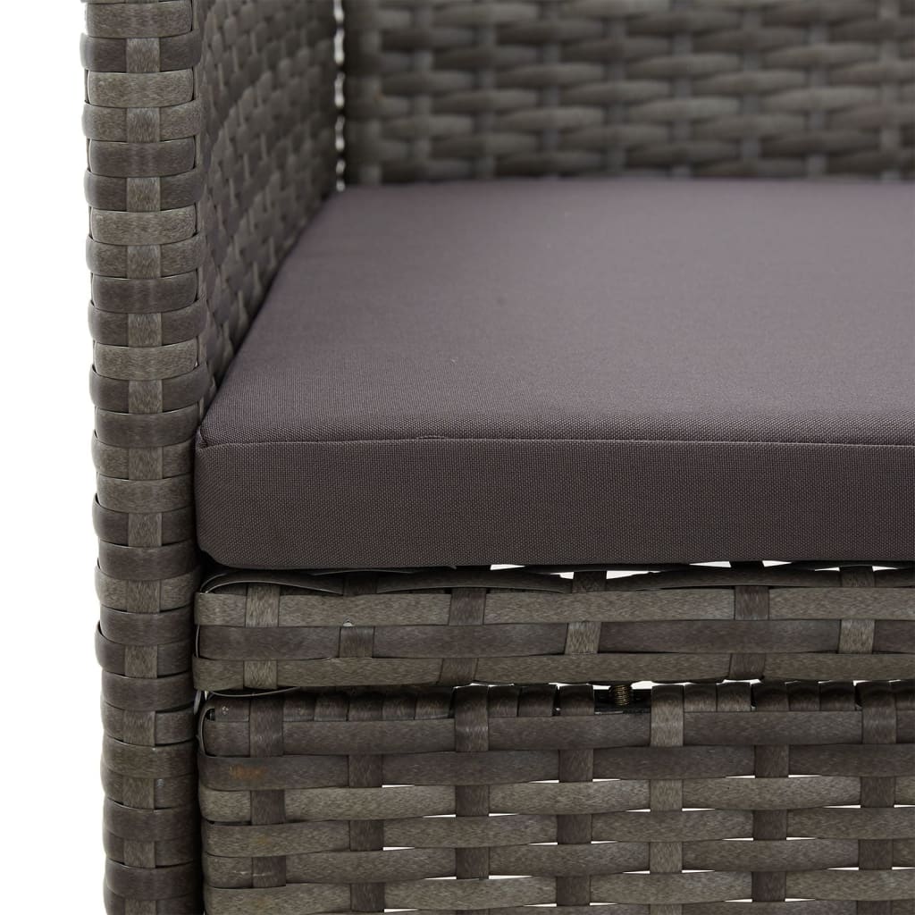 vidaXL 5-częściowy zestaw mebli ogrodowych, szary