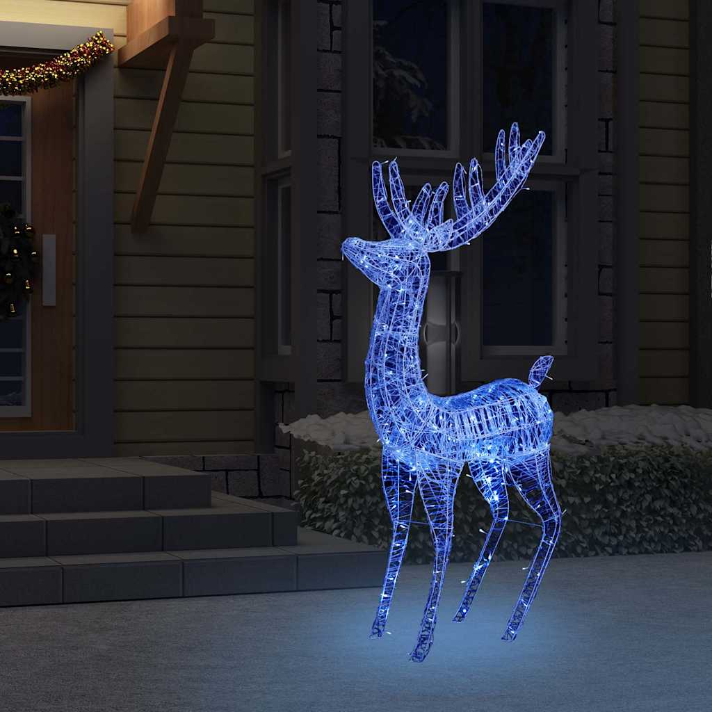 vidaXL Świąteczny renifer, akryl, 250 LED, 180 cm, niebieski
