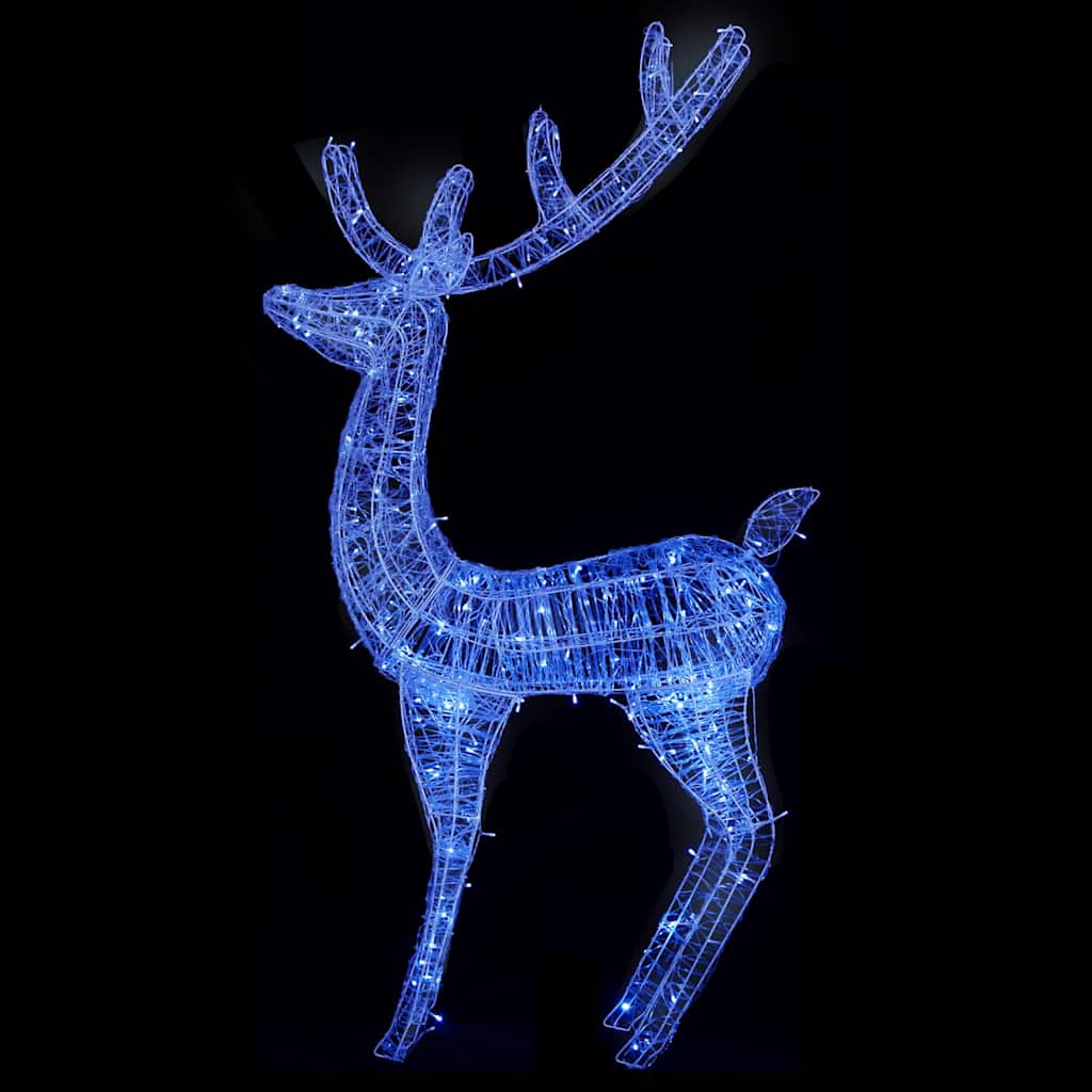 vidaXL Świąteczny renifer, akryl, 250 LED, 180 cm, niebieski